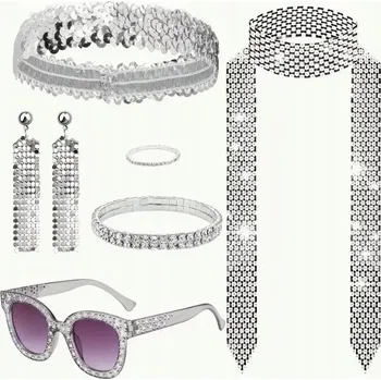 Karnevalový kostým Kostým Dámské Doplňky Disco 70. 80. léta Flitry Disco Party