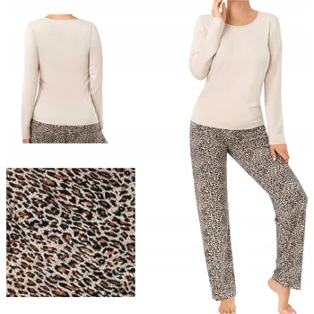 Dámské pyžamo Donna dámské pyžamo viskóza béžové velikost XL