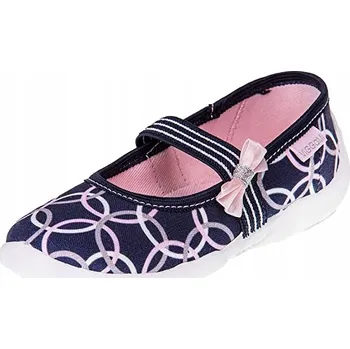 Dívčí bačkory Dívčí papuče s mašlička, tmavě modré Viggami, vel. 33