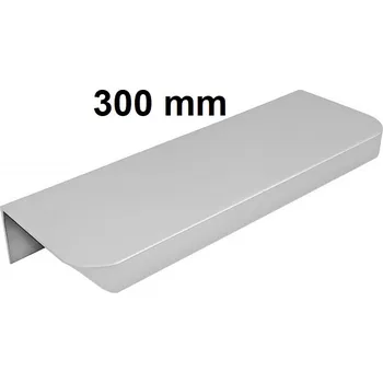 Nábytkové kování Nábytková úchytka hranová zaoblená C12 R9 elox přírodní L-300 mm