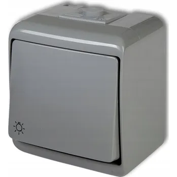 vypínač Jednopólový vypínač Klasik Karlik odstíny šedé 10WHE-5