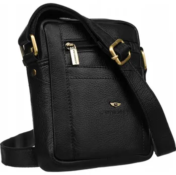 Kabelka Peterson kabelka přes rameno přírodní kůže černá