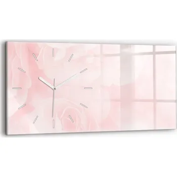 Hodiny Nástěnné hodiny kulatý dekorativní klasické kuchyňské 60x30 cm Kvetoucí růže