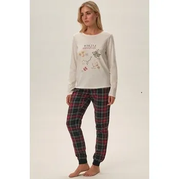 Dámské pyžamo Dámské pyžamo bavlna vánoční motiv dlouhé kalhoty Henderson Florencia L