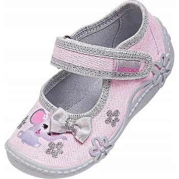 Dívčí bačkory Dívčí papuče s potiskem růžové Viggami, velikost 19