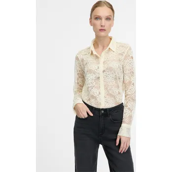 Dámská halenka Krémová krajková halenka ORSAY Orsay černá | krémová 3500160