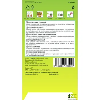 Semeno Zelseed Ředkvička červ. - Rodos k rychl. pole 5g