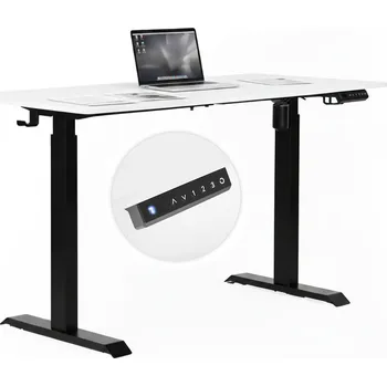 Psací stůl Elektricky výškově nastavitelný pracovní stůl 140x70 bílý - ModernHome JNI-D60-1-1