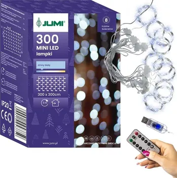 Vánoční dekorace Esperanza Světelný závěs 300 mikro LED, 300x300cm, studená bílá, 8 funkcí 41185 E-943759