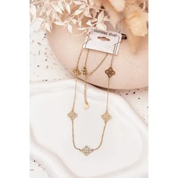 Dámská halenka Náhrdelník Ze Nerezové Oceli Zlatý univerzální