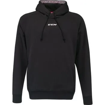 Pánské oblečení Mikina ccm team fleece pullover hoodie L černá