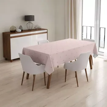 ubrus Sablio Ubrus Růžové křížky na světle růžové - 90x90 cm