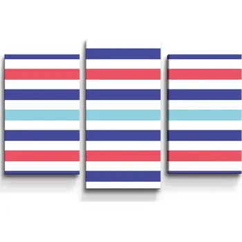 Obraz Sablio Obraz - 3-dílný Barevné veselé pruhy - 75x50 cm