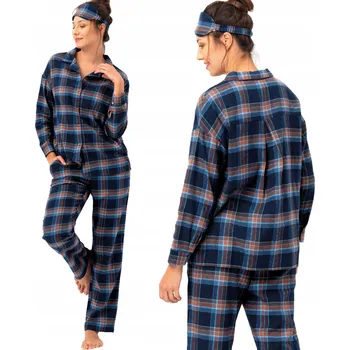 Dámské pyžamo KEY DÁMSKÉ PYŽAMO LNS 431 B25 L TMAVĚ MODRÉ