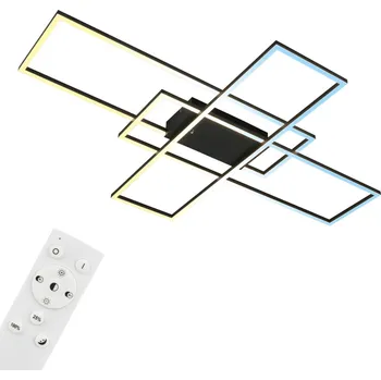 BRILONER Roami LED stropní svítidlo, stmívatelné, dálkový ovladač, CCT ovladač, černá 3931015