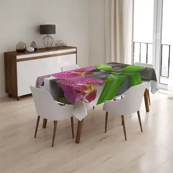 ubrus Sablio Ubrus Orchideje a kameny - 130x130 cm