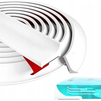 Prostěradlo SPRCHOVÝ PRÁH zábrana proti vodě 300 cm - 3 m BÍLÝ