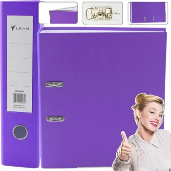 Šanon na dokumenty A4/75 mm s pákovým mechanismem, purpurový