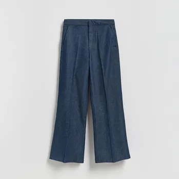 Reserved - Zvonové džíny s puky - tmavomodrá - 170IL-59J - 170IL-59J-42