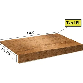Schodiště Vinylové schody BRASED Longline Step 1BL - 1091 Borovice přírodní