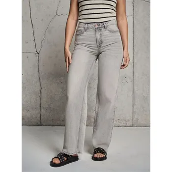 Dámské džíny Sinsay - Džíny wide leg s vysokým pasem - šedá - 865EV-09J - 865EV-09J-36