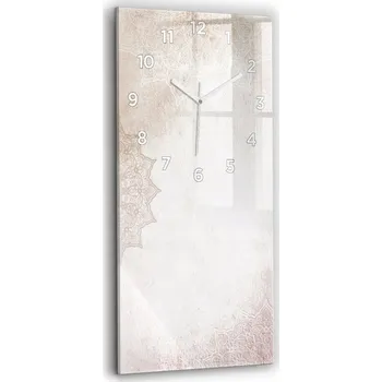 Hodiny Skleněné hodiny s obrazem, tichý mechanismus, loft nástěnné hodiny, dekorativní vzor 30x60 cm