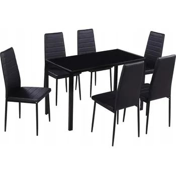 Jídelní set Jídelní set nábytku - 7 dílný, černý