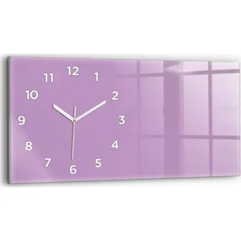 Hodiny Nástěnné hodiny kulatý dekorativní klasické kuchyňské 60x30 cm, lila barva