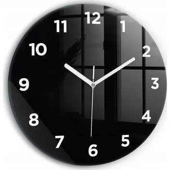 Hodiny Nástěnné hodiny kulatý dekorativní klasické kuchyňské Černé kulatý průměr 30 cm