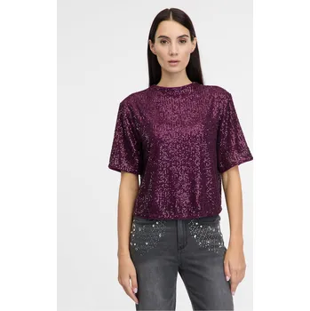 Dámská halenka Fialová dámská halenka s krátkým rukávem Orsay šedá | fialová 3500165