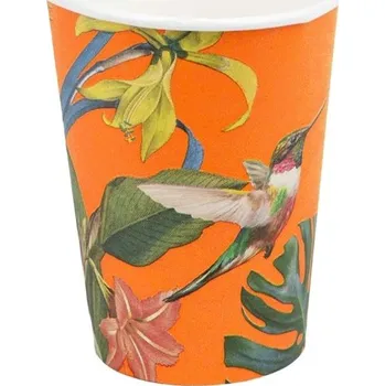 Party dekorace Wrimes Cosmetics Ltd. Kelímky papírové Tropická palma 8 ks