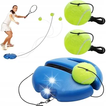 Tenis TENISOVÝ TRENAŽÉR S MÍČKEM NA GUMIČCE TRÉNINK MÍČEK NA TENIS PRO SAMOSTATNÝ TRÉNINK