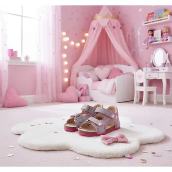 Dívčí sandály protetika Protézy - sandály ORS T 32 RIMINI růžovo-šedé Veľkosť: 35