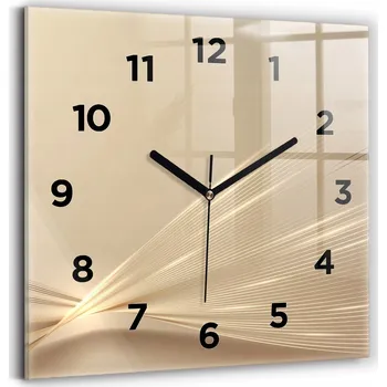 Hodiny Skleněné hodiny s motivem Tiché Klasické Nástěnné Abstraktní Světlo 30x30