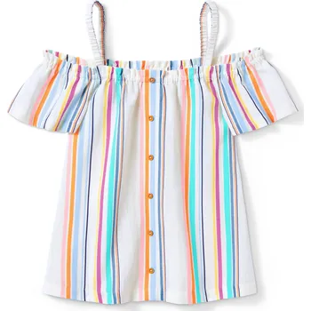 Dámská halenka 637548 - Tchibo - Tkaná halenka - pro dívky - vel. 122/128 - barva: bílá/s proužky