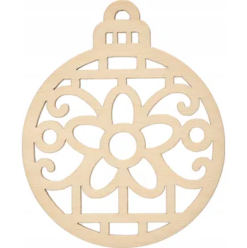 Vánoční dekorace DŘEVĚNÁ VÁNOČNÍ KOULE NA VÁNOČNÍ STROMEK KLASICKÁ OZDOBA
