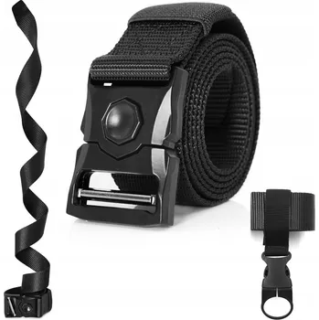 Opasek Pásek pánský textilní OHIO černý + karabina