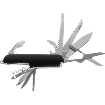 Multifunkční nůž Rebel RB-1114 Víceúčelový kapesní nůž MULTITOOL 13 v 1, černý