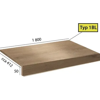 Schodiště Vinylové schody BRASED Longline Step 1BL - 1093 Dub kamenný