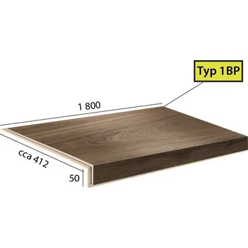 Schodiště Vinylové schody BRASED Longline Step 1BP - 1085 Dub kouřový hnědý