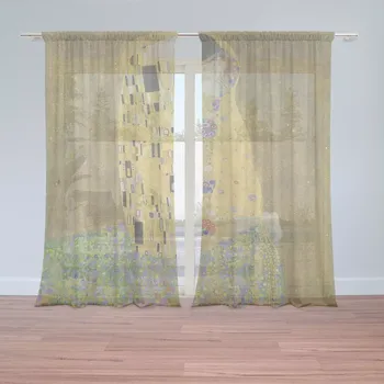 Záclona Sablio Záclony Polibek - Gustav Klimt: 2ks 150x250cm