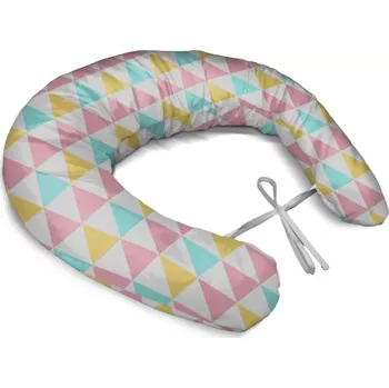 Polštář Sablio Těhotenský polštář Tříbarevné trojúhelníky