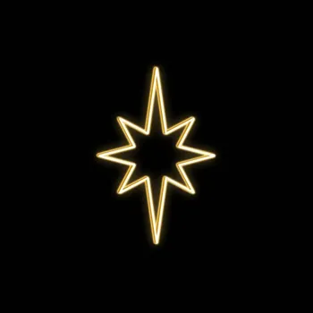 Osvětlení DECOLED LED světelná hvězda 50 × 80 cm, teple bílá