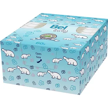 Dětské vatové tyčinky Bel Baby, papírová krabička 60 ks