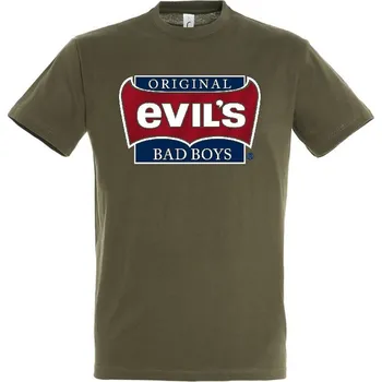 Pánská móda panske-levne-bavlnene-tricko-digi-potisk-original-evils Barva: Khaki, velikost: L