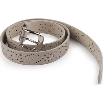 Opasek Dámský / dívčí pásek šíře 2,7 cm, malé, 3 šedobéžová