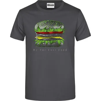 Pánské tričko panske-levne-bavlnene-tricko-digi-potisk-vegan-burger Barva: Light graphite - světle grafitová, velikost: 5XL