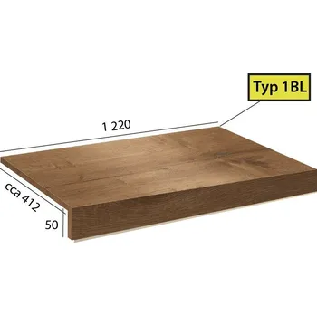 Schodiště Vinylové schody BRASED Ecoline Step 1BL - 9521 Dub kouřový