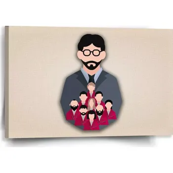 Obraz Sablio Obraz Money heist Profesor a jeho tým Béžová - 60x40 cm