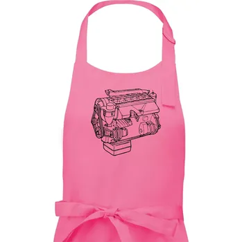 Kuchyňská zástěra Motor T912 V3S - Dámská zástěra na vaření - Univerzální velikost ( Růžová )
